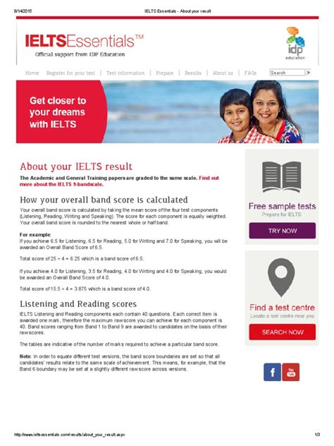 ielts essential result